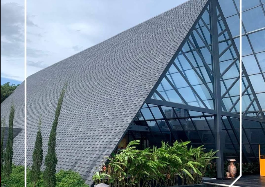 Commercial building with premium shingle cladding by Roofopolis