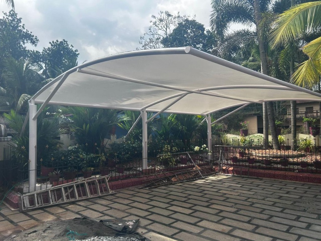 Large area tensile shade structure
